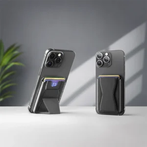 Magnetic wallet with phone stand
